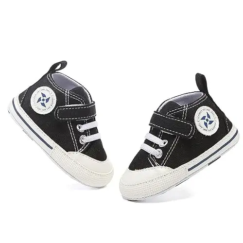 BEIDI Baby Girl Boy Shoes 0-18 Months,Infant Unique Essentials Gifts,Unisex Newborn Doll Slip-on Soft Sole High-top Frist Walking Sneakers - 2