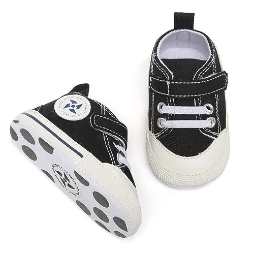 BEIDI Baby Girl Boy Shoes 0-18 Months,Infant Unique Essentials Gifts,Unisex Newborn Doll Slip-on Soft Sole High-top Frist Walking Sneakers - 4