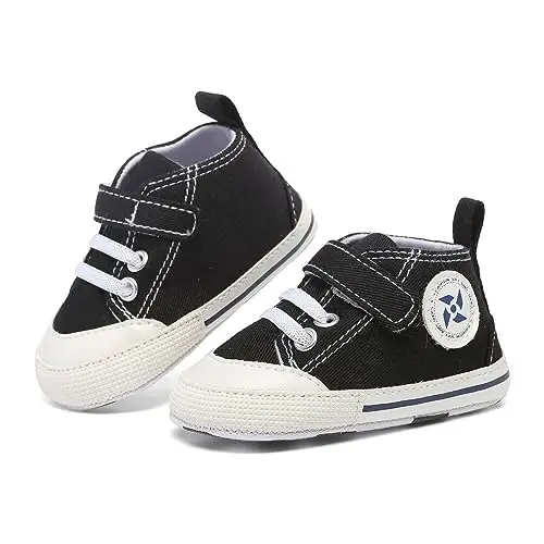 BEIDI Baby Girl Boy Shoes 0-18 Months,Infant Unique Essentials Gifts,Unisex Newborn Doll Slip-on Soft Sole High-top Frist Walking Sneakers - 5