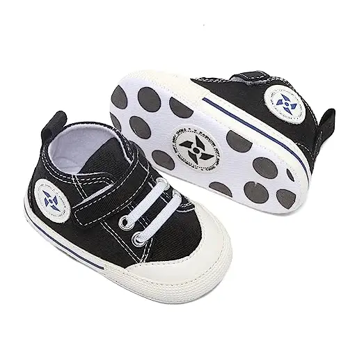 BEIDI Baby Girl Boy Shoes 0-18 Months,Infant Unique Essentials Gifts,Unisex Newborn Doll Slip-on Soft Sole High-top Frist Walking Sneakers - 1