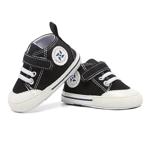 BEIDI Baby Girl Boy Shoes 0-18 Months,Infant Unique Essentials Gifts,Unisex Newborn Doll Slip-on Soft Sole High-top Frist Walking Sneakers - 3