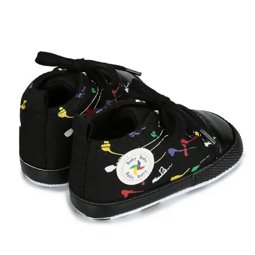 BEIDI Baby Girl Boy Shoes 0-18 Months,Infant Unique Essentials Gifts,Unisex Newborn Doll Slip-on Soft Sole High-top Frist Walking Sneakers - 4