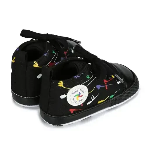 BEIDI Baby Girl Boy Shoes 0-18 Months,Infant Unique Essentials Gifts,Unisex Newborn Doll Slip-on Soft Sole High-top Frist Walking Sneakers - 4