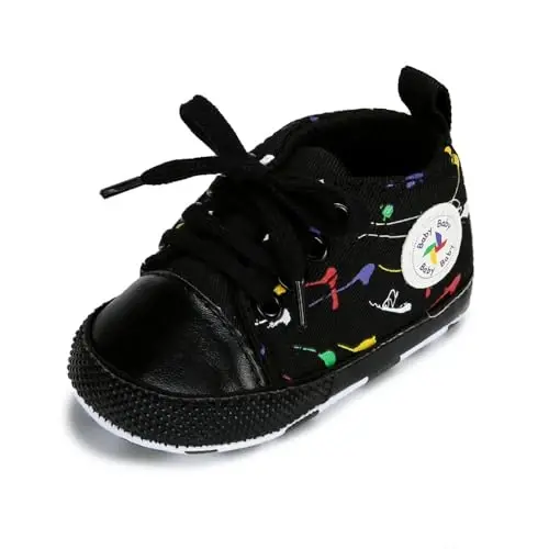 BEIDI Baby Girl Boy Shoes 0-18 Months,Infant Unique Essentials Gifts,Unisex Newborn Doll Slip-on Soft Sole High-top Frist Walking Sneakers - BEIDI