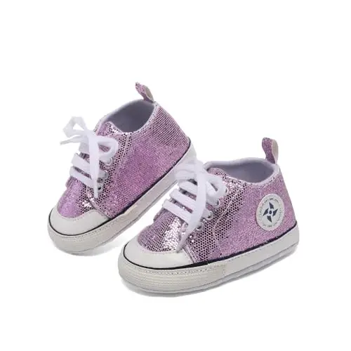 BEIDI Baby Girl Boy Shoes 0-18 Months,Infant Unique Essentials Gifts,Unisex Newborn Doll Slip-on Soft Sole High-top Frist Walking Sneakers - 3