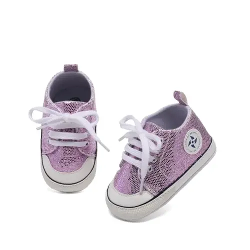 BEIDI Baby Girl Boy Shoes 0-18 Months,Infant Unique Essentials Gifts,Unisex Newborn Doll Slip-on Soft Sole High-top Frist Walking Sneakers - 5