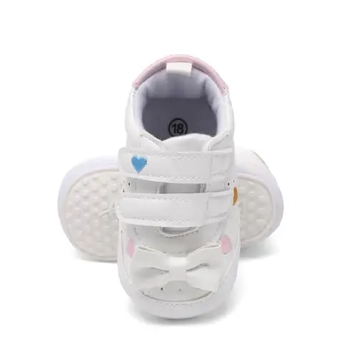 BEIDI Baby Girl Boy Shoes 0-18 Months,Infant Unique Essentials Gifts,Unisex Newborn Doll Slip-on Soft Sole High-top Frist Walking Sneakers - 3