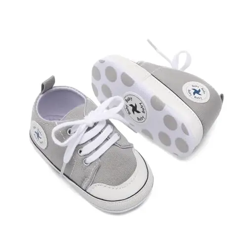 BEIDI Baby Girl Boy Shoes 0-18 Months,Infant Unique Essentials Gifts,Unisex Newborn Doll Slip-on Soft Sole High-top Frist Walking Sneakers - BEIDI (1)