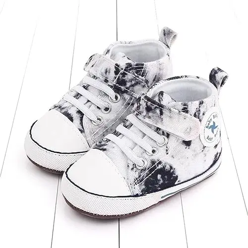 BEIDI Baby Girl Boy Shoes 0-18 Months,Infant Unique Essentials Gifts,Unisex Newborn Doll Slip-on Soft Sole High-top Frist Walking Sneakers - 4