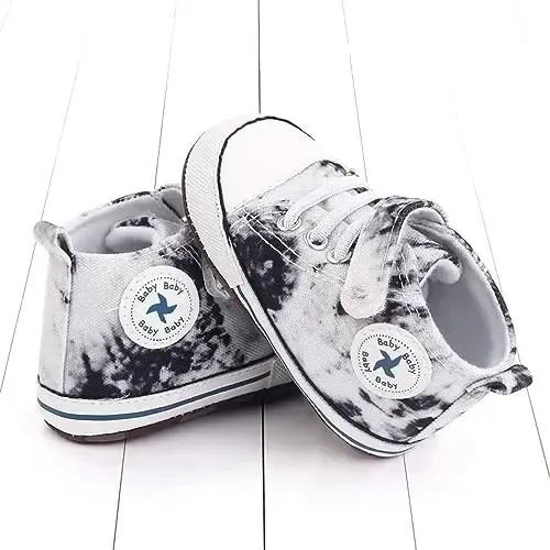 BEIDI Baby Girl Boy Shoes 0-18 Months,Infant Unique Essentials Gifts,Unisex Newborn Doll Slip-on Soft Sole High-top Frist Walking Sneakers - 3