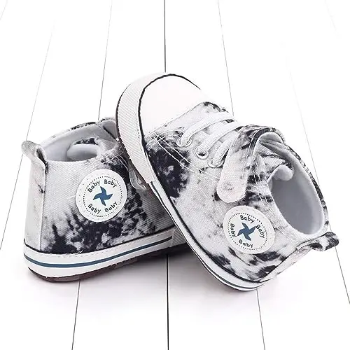 BEIDI Baby Girl Boy Shoes 0-18 Months,Infant Unique Essentials Gifts,Unisex Newborn Doll Slip-on Soft Sole High-top Frist Walking Sneakers - 3