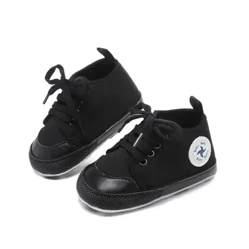 BEIDI Baby Girl Boy Shoes 0-18 Months,Infant Unique Essentials Gifts,Unisex Newborn Doll Slip-on Soft Sole High-top Frist Walking Sneakers - 3