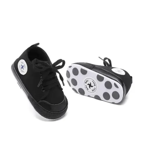 BEIDI Baby Girl Boy Shoes 0-18 Months,Infant Unique Essentials Gifts,Unisex Newborn Doll Slip-on Soft Sole High-top Frist Walking Sneakers - 5