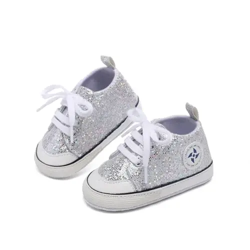 BEIDI Baby Girl Boy Shoes 0-18 Months,Infant Unique Essentials Gifts,Unisex Newborn Doll Slip-on Soft Sole High-top Frist Walking Sneakers - 3