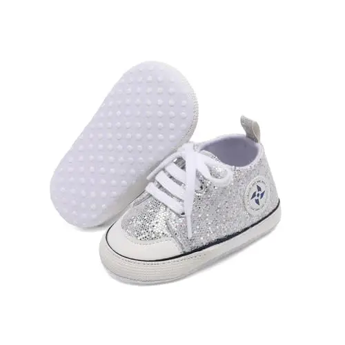 BEIDI Baby Girl Boy Shoes 0-18 Months,Infant Unique Essentials Gifts,Unisex Newborn Doll Slip-on Soft Sole High-top Frist Walking Sneakers - 4