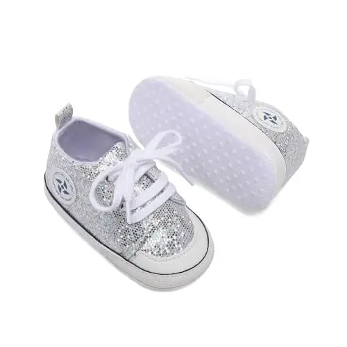 BEIDI Baby Girl Boy Shoes 0-18 Months,Infant Unique Essentials Gifts,Unisex Newborn Doll Slip-on Soft Sole High-top Frist Walking Sneakers - 6