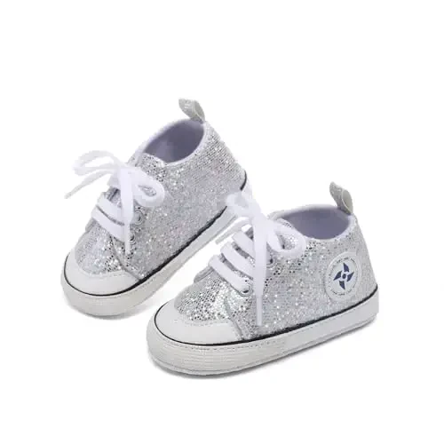 BEIDI Baby Girl Boy Shoes 0-18 Months,Infant Unique Essentials Gifts,Unisex Newborn Doll Slip-on Soft Sole High-top Frist Walking Sneakers - 3