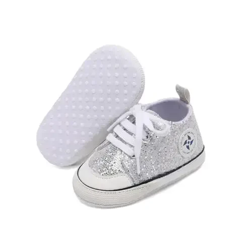BEIDI Baby Girl Boy Shoes 0-18 Months,Infant Unique Essentials Gifts,Unisex Newborn Doll Slip-on Soft Sole High-top Frist Walking Sneakers - 4