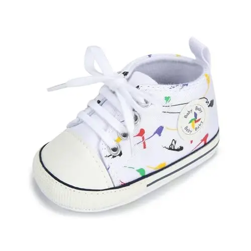BEIDI Baby Girl Boy Shoes 0-18 Months,Infant Unique Essentials Gifts,Unisex Newborn Doll Slip-on Soft Sole High-top Frist Walking Sneakers - 1