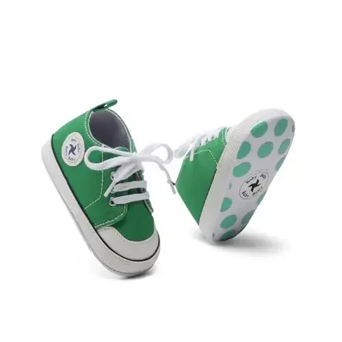 BEIDI Baby Girl Boy Shoes 0-18 Months,Infant Unique Essentials Gifts,Unisex Newborn Doll Slip-on Soft Sole High-top Frist Walking Sneakers - BEIDI (1)