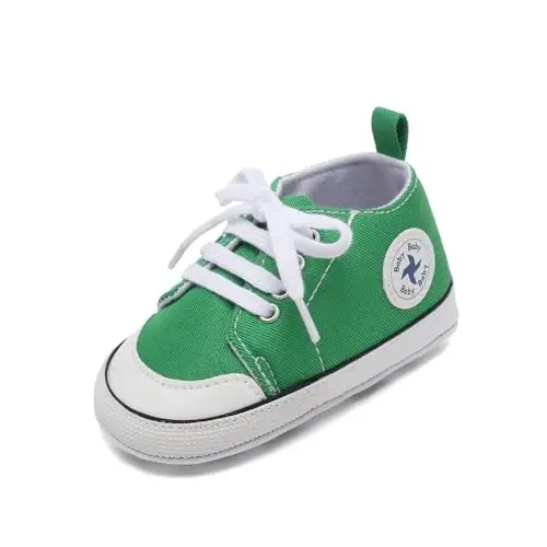 BEIDI Baby Girl Boy Shoes 0-18 Months,Infant Unique Essentials Gifts,Unisex Newborn Doll Slip-on Soft Sole High-top Frist Walking Sneakers - 1