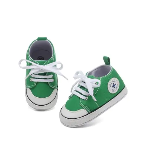 BEIDI Baby Girl Boy Shoes 0-18 Months,Infant Unique Essentials Gifts,Unisex Newborn Doll Slip-on Soft Sole High-top Frist Walking Sneakers - 4