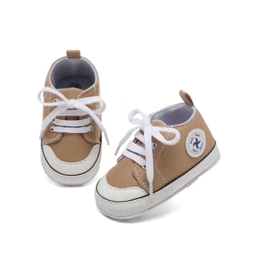 BEIDI Baby Girl Boy Shoes 0-18 Months,Infant Unique Essentials Gifts,Unisex Newborn Doll Slip-on Soft Sole High-top Frist Walking Sneakers - 3