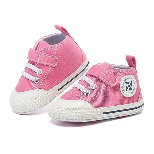 BEIDI Baby Girl Boy Shoes 0-18 Months,Infant Unique Essentials Gifts,Unisex Newborn Doll Slip-on Soft Sole High-top Frist Walking Sneakers - 5