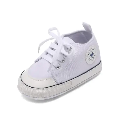 BEIDI Baby Girl Boy Shoes 0-18 Months,Infant Unique Essentials Gifts,Unisex Newborn Doll Slip-on Soft Sole High-top Frist Walking Sneakers - 1