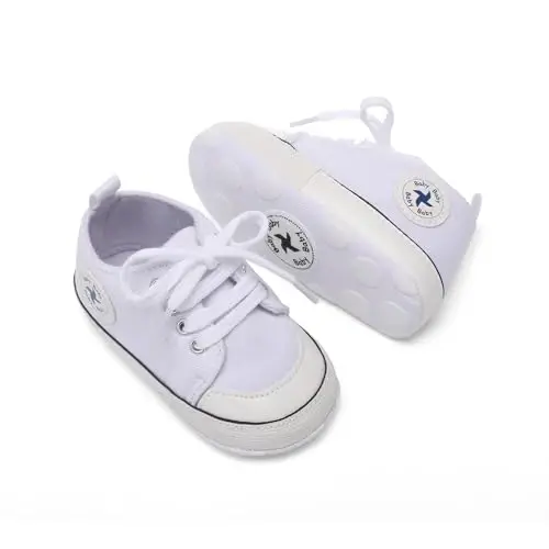 BEIDI Baby Girl Boy Shoes 0-18 Months,Infant Unique Essentials Gifts,Unisex Newborn Doll Slip-on Soft Sole High-top Frist Walking Sneakers - 2
