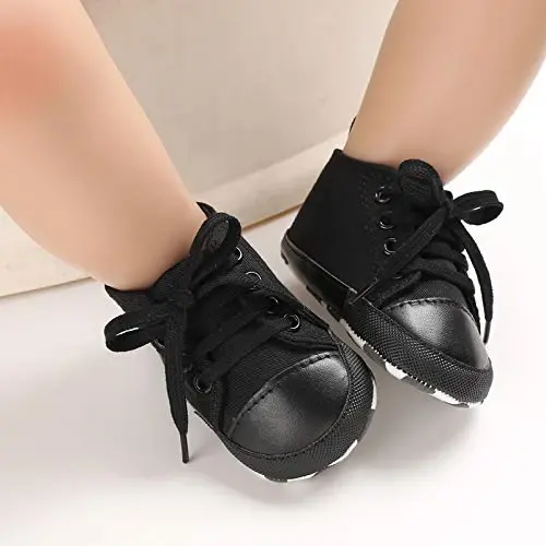 BEIDI Baby Girl Boy Shoes 0-18 Months,Infant Unique Essentials Gifts,Unisex Newborn Doll Slip-on Soft Sole High-top Frist Walking Sneakers - 6