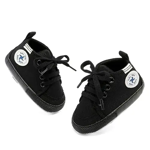 BEIDI Baby Girl Boy Shoes 0-18 Months,Infant Unique Essentials Gifts,Unisex Newborn Doll Slip-on Soft Sole High-top Frist Walking Sneakers - 5