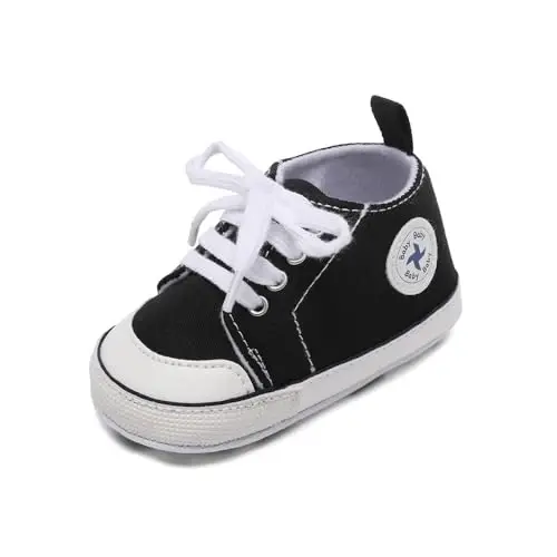 BEIDI Baby Girl Boy Shoes 0-18 Months,Infant Unique Essentials Gifts,Unisex Newborn Doll Slip-on Soft Sole High-top Frist Walking Sneakers - 1