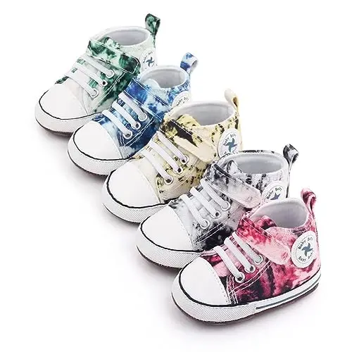 BEIDI Baby Girl Boy Shoes 0-18 Months,Infant Unique Essentials Gifts,Unisex Newborn Doll Slip-on Soft Sole High-top Frist Walking Sneakers - 4