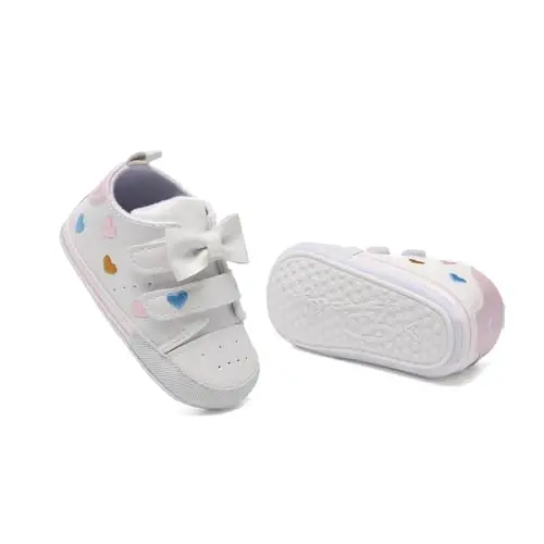 BEIDI Baby Girl Boy Shoes 0-18 Months,Infant Unique Essentials Gifts,Unisex Newborn Doll Slip-on Soft Sole High-top Frist Walking Sneakers - 4