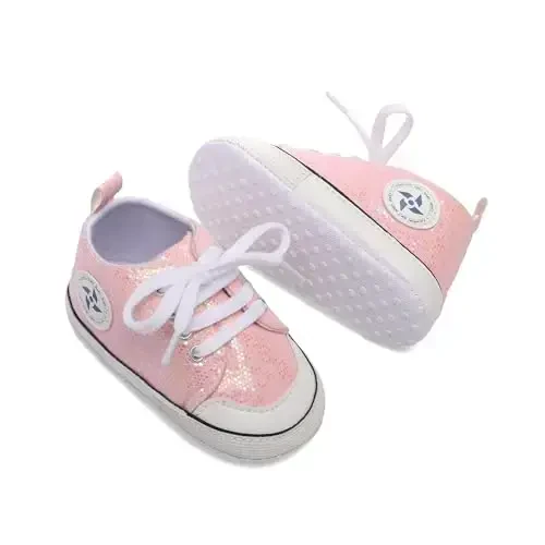 BEIDI Baby Girl Boy Shoes 0-18 Months,Infant Unique Essentials Gifts,Unisex Newborn Doll Slip-on Soft Sole High-top Frist Walking Sneakers - BEIDI (1)