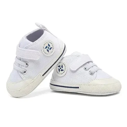 BEIDI Baby Girl Boy Shoes 0-18 Months,Infant Unique Essentials Gifts,Unisex Newborn Doll Slip-on Soft Sole High-top Frist Walking Sneakers - 3