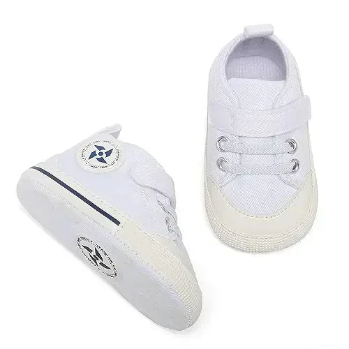 BEIDI Baby Girl Boy Shoes 0-18 Months,Infant Unique Essentials Gifts,Unisex Newborn Doll Slip-on Soft Sole High-top Frist Walking Sneakers - 4