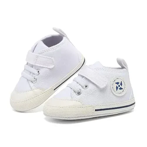 BEIDI Baby Girl Boy Shoes 0-18 Months,Infant Unique Essentials Gifts,Unisex Newborn Doll Slip-on Soft Sole High-top Frist Walking Sneakers - 5