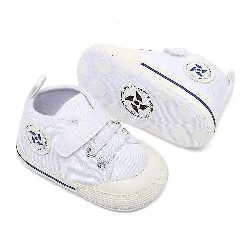 BEIDI Baby Girl Boy Shoes 0-18 Months,Infant Unique Essentials Gifts,Unisex Newborn Doll Slip-on Soft Sole High-top Frist Walking Sneakers - 1
