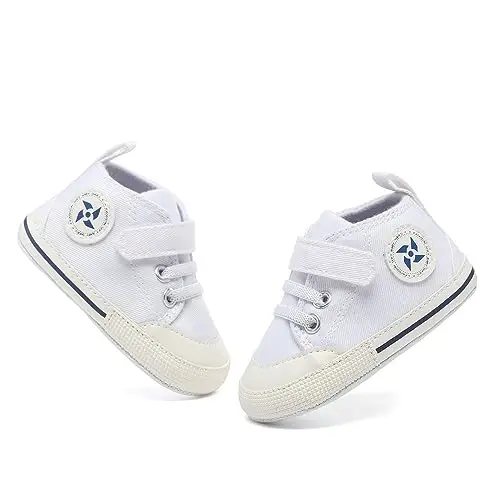 BEIDI Baby Girl Boy Shoes 0-18 Months,Infant Unique Essentials Gifts,Unisex Newborn Doll Slip-on Soft Sole High-top Frist Walking Sneakers - 2