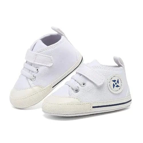 BEIDI Baby Girl Boy Shoes 0-18 Months,Infant Unique Essentials Gifts,Unisex Newborn Doll Slip-on Soft Sole High-top Frist Walking Sneakers - 5