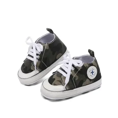 BEIDI Baby Girl Boy Shoes 0-18 Months,Infant Unique Essentials Gifts,Unisex Newborn Doll Slip-on Soft Sole High-top Frist Walking Sneakers - 2