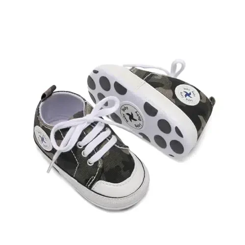 BEIDI Baby Girl Boy Shoes 0-18 Months,Infant Unique Essentials Gifts,Unisex Newborn Doll Slip-on Soft Sole High-top Frist Walking Sneakers - 3