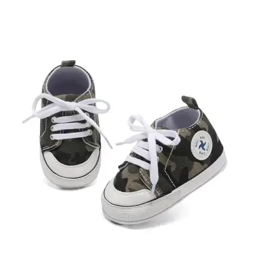 BEIDI Baby Girl Boy Shoes 0-18 Months,Infant Unique Essentials Gifts,Unisex Newborn Doll Slip-on Soft Sole High-top Frist Walking Sneakers - 4