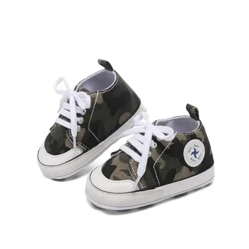 BEIDI Baby Girl Boy Shoes 0-18 Months,Infant Unique Essentials Gifts,Unisex Newborn Doll Slip-on Soft Sole High-top Frist Walking Sneakers - 2
