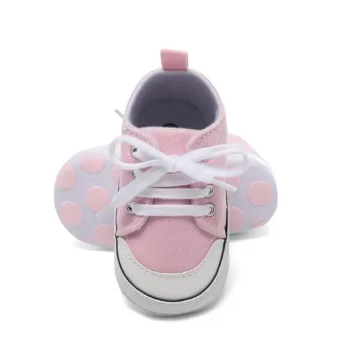 BEIDI Baby Girl Boy Shoes 0-18 Months,Infant Unique Essentials Gifts,Unisex Newborn Doll Slip-on Soft Sole High-top Frist Walking Sneakers - 6