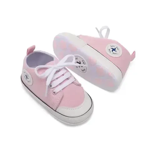 BEIDI Baby Girl Boy Shoes 0-18 Months,Infant Unique Essentials Gifts,Unisex Newborn Doll Slip-on Soft Sole High-top Frist Walking Sneakers - 4