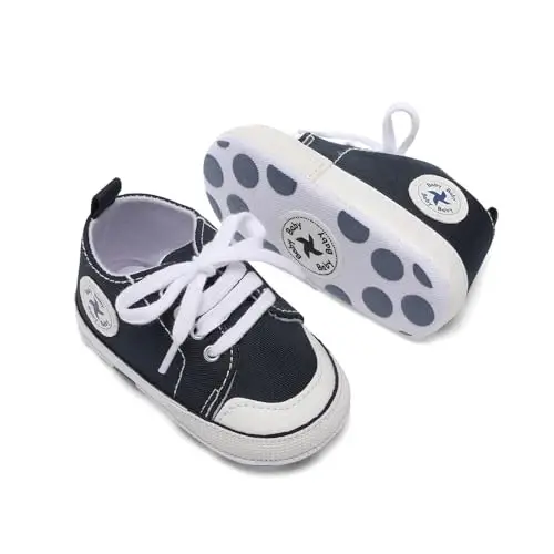 BEIDI Baby Girl Boy Shoes 0-18 Months,Infant Unique Essentials Gifts,Unisex Newborn Doll Slip-on Soft Sole High-top Frist Walking Sneakers - 2