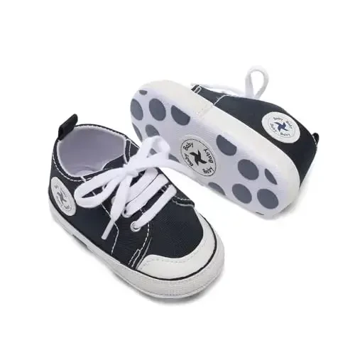 BEIDI Baby Girl Boy Shoes 0-18 Months,Infant Unique Essentials Gifts,Unisex Newborn Doll Slip-on Soft Sole High-top Frist Walking Sneakers - BEIDI (1)